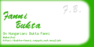 fanni bukta business card